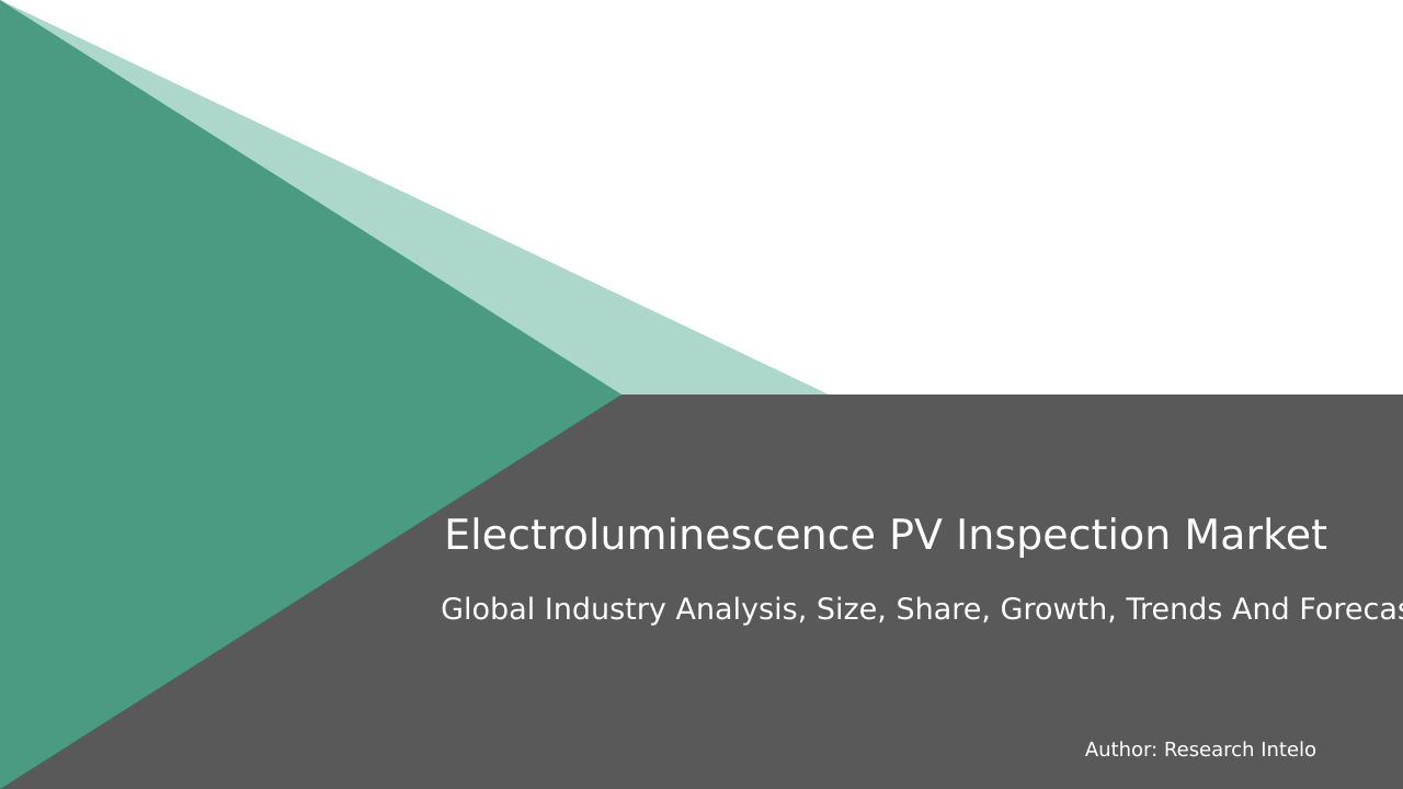 Electroluminescence PV Inspection Market Research Report 2033